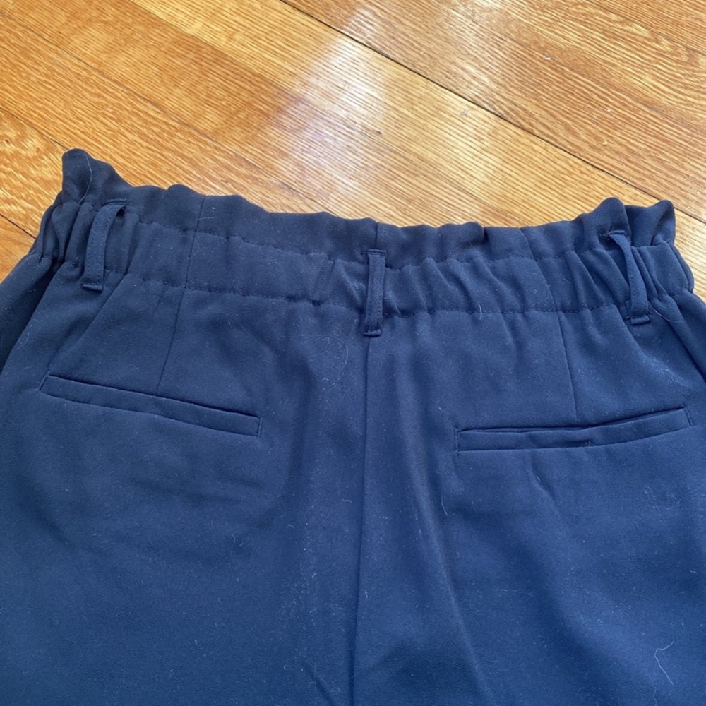 Navy Blue Dress Pants Trouser High Waist Tailored - Picture 5 of 5
